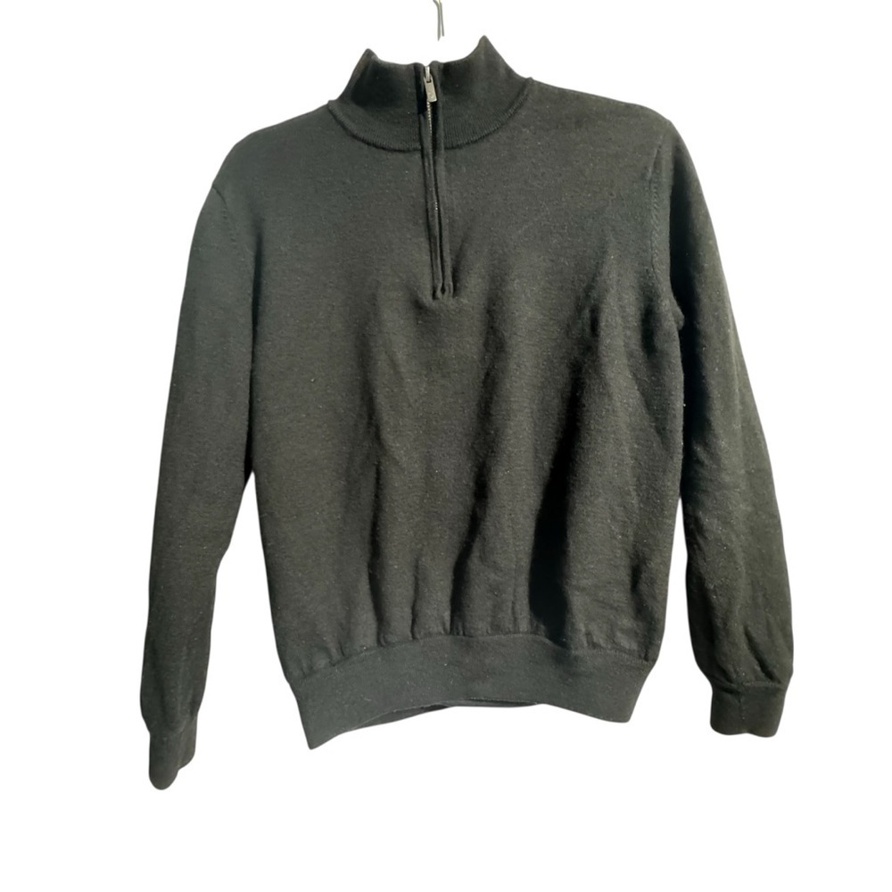 FootJoy Women’s Quarter-Zip Wool Sweater – Black – Size Medium - Casual Warm
